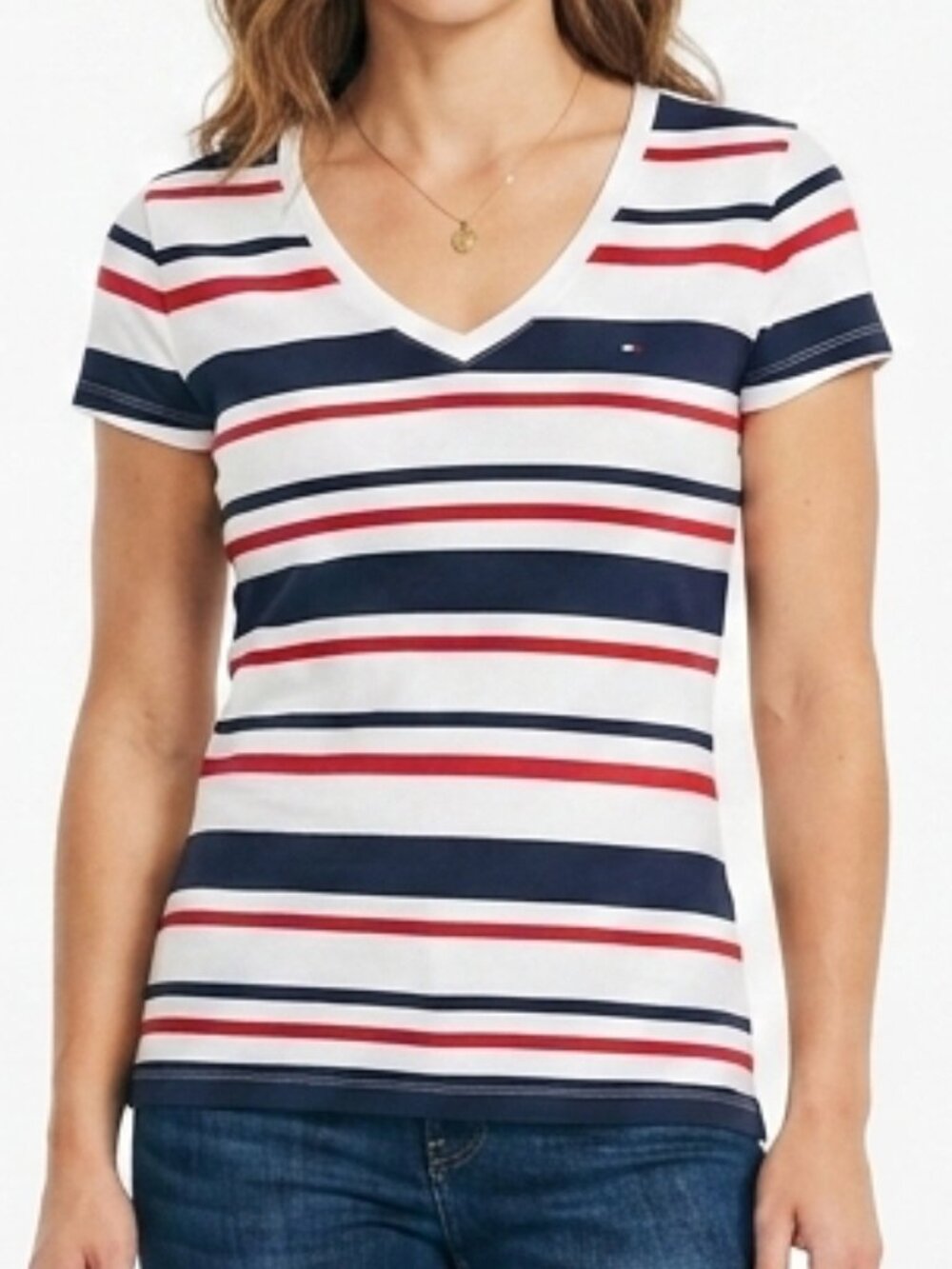 Striped V-Neck Women’s Top